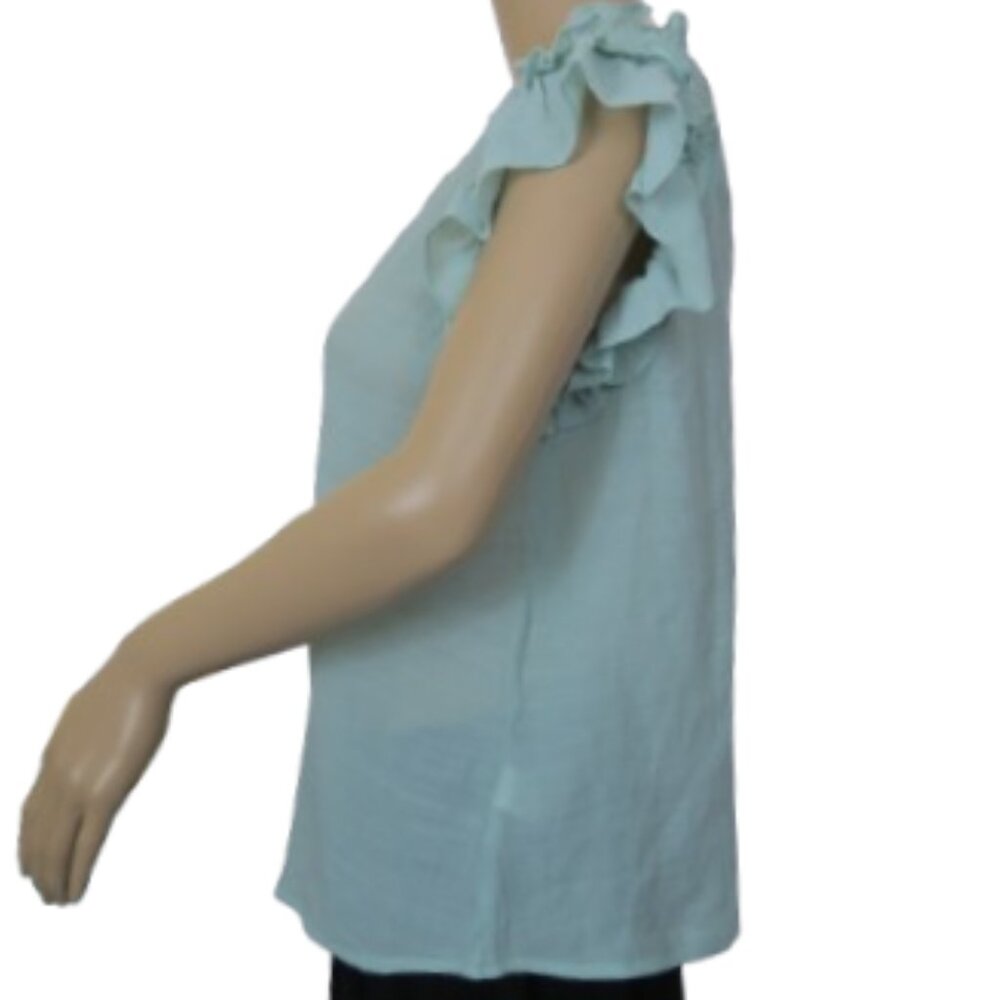 Mine Short Sleeve Ruffle Blouse - Picture 4 of 6